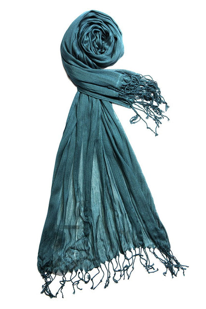 SOLID SCRUNCH SCARF COTTON SILK Middle Eastern Boutique