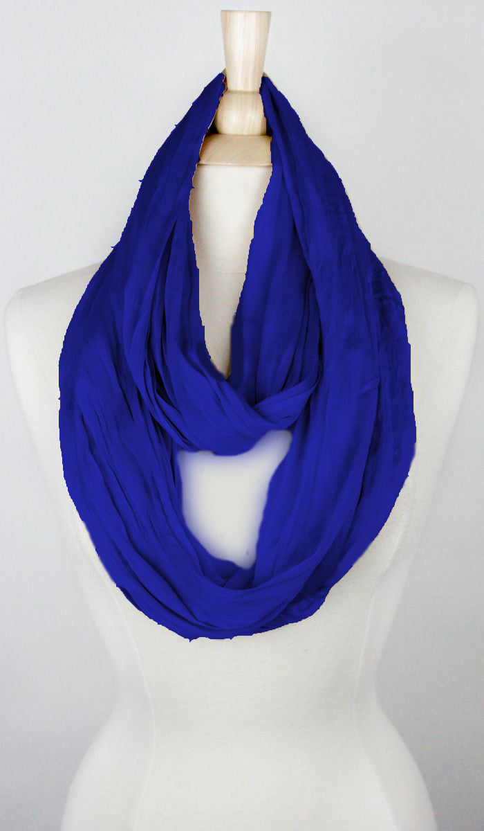 SOLID COTTON/SILK INFINITY SCARF Middle Eastern Boutique