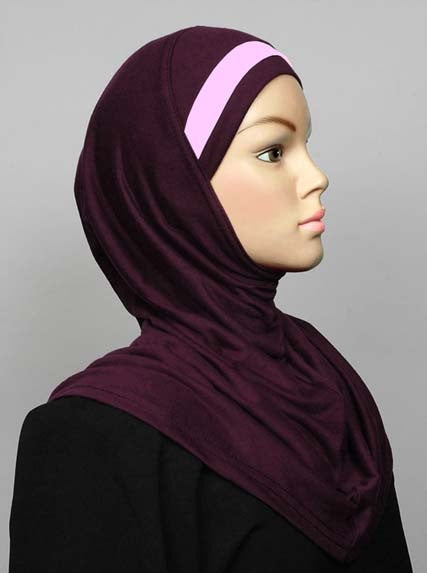 One-piece cotton headscarf with one ribbon on the head Middle Eastern Boutique