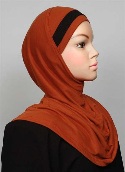 One-piece cotton headscarf with one ribbon on the head Middle Eastern Boutique