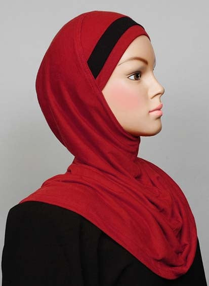 One-piece cotton headscarf with one ribbon on the head Middle Eastern Boutique