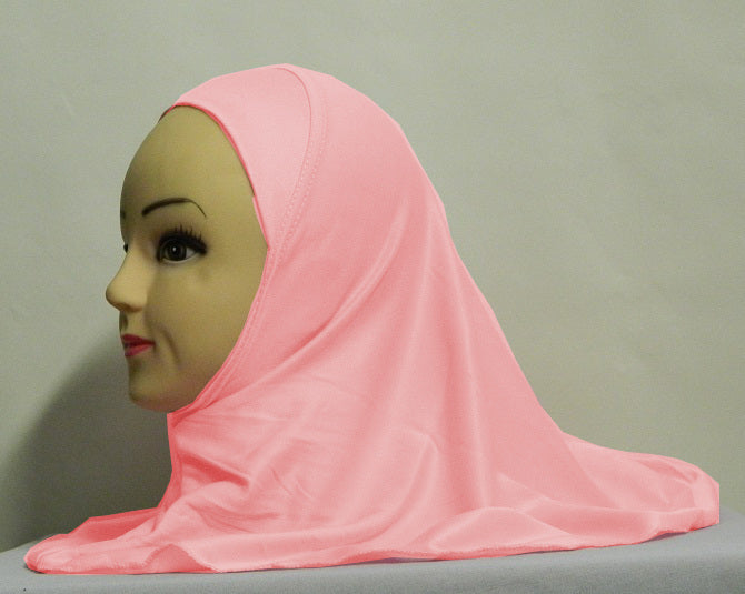 Children's Polyester 1-Piece Solid Color Amira Hijab Middle Eastern Boutique