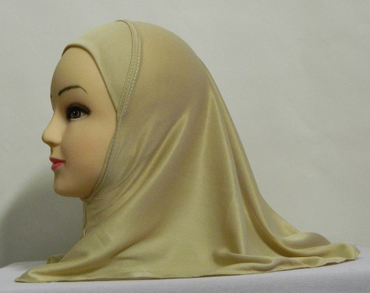 Children's Polyester 1-Piece Solid Color Amira Hijab Middle Eastern Boutique